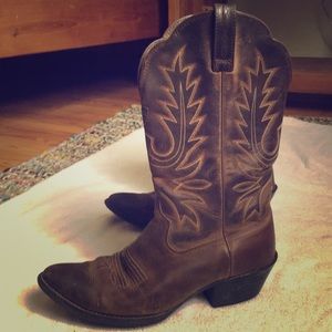 Genuine Leather Ariat Western Cowboy Boots